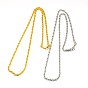 Fabrication de collier de chaîne de corde en acier inoxydable 304 à la mode, avec fermoir pince de homard, 21.5 pouces ~24 pouces (546~609mm)x3mm
