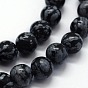 Naturelles Obsidienne perles brins, ronde