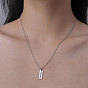 201 Stainless Steel Word Happy Pendant Necklace