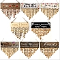 Reminder Calendar with Tags MDF Wooden Hanging Sign Wall Ornament Pendant, Rectangle with Word and Dangle Tassel, for Party Home Decorations