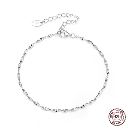 925 женские ожерелья-цепочки из стерлингового серебра из Сингапура, с печатью s925
