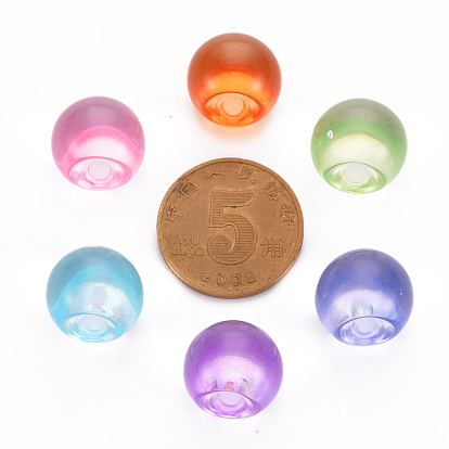 1-Hole Transparent Acrylic Buttons, Round