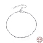 925 collares de cadenas de Singapur de plata esterlina para mujeres, con sello s925