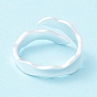 925 Sterling Silver Matte Cuff Ring, Wavy Adjustable Open Ring, Promise Ring for Women