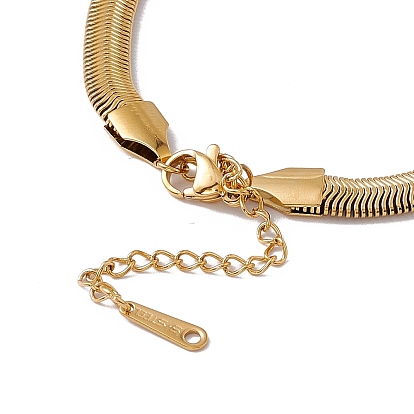 Эмалевый браслет сглаза с плоскими змеиными цепочками, 304 женские украшения из нержавеющей стали, золотые