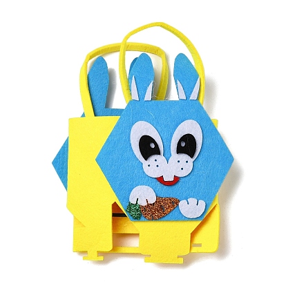 Non-woven Fabrics Easter Candy Bag, with Handles, Gift Bag Party Favors for Kids Boys Girls