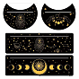Support de support de carte de tarot en bois à motif étoile/soleil/serpent, fournitures de sorcellerie, forme rectangle/lune