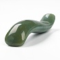 Masseur gua sha aventurine verte naturelle, Forme de "S", pour gratter les outils de massage