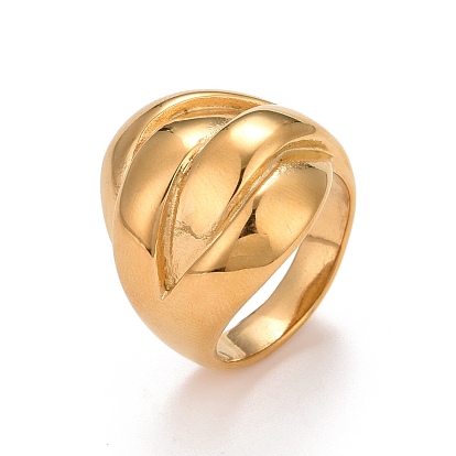 304 Stainless Steel Textured Chunky Finger Ring for Women
