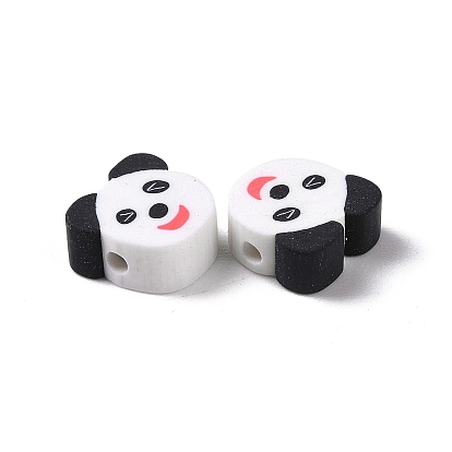 Handmade Polymer Clay Beads, Panda
