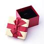 Cardboard Box, Pendant and Ring Boxes, with Bowknot Ribbon, Square