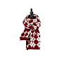 Christmas Theme Knitting Wool Long Polyester Scarf, Couple Style Winter/Fall Warm Soft Scarves, Rhombus/Reindeer Pattern