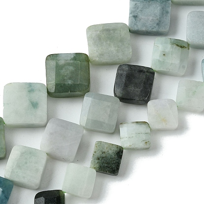 Natural Myanmar Jadeite Beads Strands, Faceted, Rhombus