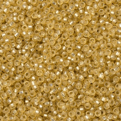 Perles rocailles miyuki rondes, perles de rocaille japonais, doublure argent semi-mate