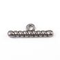 Placage ionique (ip) 304 fermoirs à bascule en acier inoxydable, anneau, pour le bricolage fabrication de bijoux