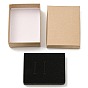 Картонные коробки для упаковки ювелирных изделий, с губкой внутри, для колец, маленькие часы, , Серьги, , прямоугольные
