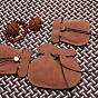 Cowhide Leather Jewelry Storage Pouches, Jewelry Drawstring Bags for Earring, Rings Bead Bracelet Storage
