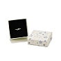 Cardboard Jewelry Boxes, with Black Sponge Mat, for Jewelry Gift Packaging, Square with Star Pattern