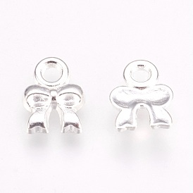 Alloy Charms, Lead Free and Cadmium Free, Bowknot, about 10mm long, 8mm wide, 2mm thick, hole: 1mm
