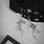 Alloy Dragon Wing Dangle Earrings, Gothic Jewelry for Men Women