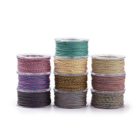 Macrame Cotton Cord, Braided Rope, with Plastic Reel, for Wall Hanging, Crafts, Gift Wrapping