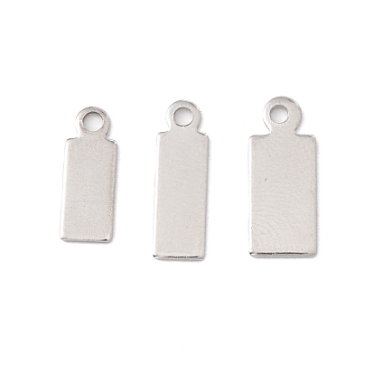 304 Stainless Steel Charms, Rectangle