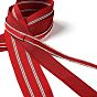 9 yards 3 styles ruban en polyester, pour le bricolage fait main, nœuds de cheveux et décoration de cadeaux, palette de couleurs rouge