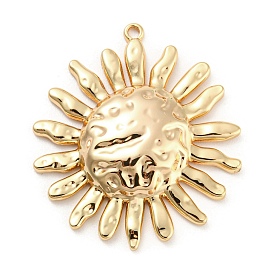 Brass Pendants, Textured, Sun Charm