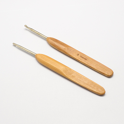 Бамбуковой ручкой железа крючок иглы, 133~136x13x7 мм, более имеющийся размер