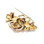 Булавка из пчелиной эмали со стразами и жемчугом из смолы, значок из сплава насекомых для рюкзака, античное золото 