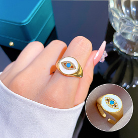 Minimalist Cold Wind Demon Eye Personality Ring Index Finger Ring Same Style