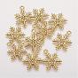 Tibetan Style Alloy Pendants, Cadmium Free & Lead Free, Snowflake, for Christmas, 26x19x2mm, Hole: 2mm