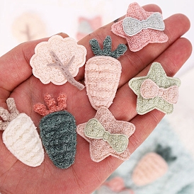 Cabochons en coton, accessoires de cheveux bricolage