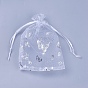 Organza Bags, Rectangle with Butterfly