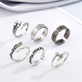 Регулируемое минималистское серебряное кольцо для мужчин и женщин — модное эффектное украшение открытого дизайна.