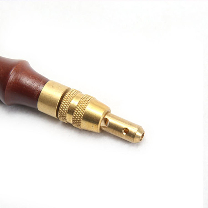 Adjustable Leather Stitching Groover, Sew Crease Leather Carving Cutting Edging Tools, with Wood Handle