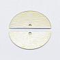 Pendentif demi cercle en laiton, plaqué longue durée, réel 18 k plaqué or, sans nickel, brossé, demi-tour
