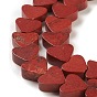 Natural Red Jasper Beads Strands, Heart