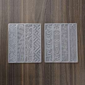 Rectangle DIY Bookmark Silicone Molds, Resin Casting Molds, for UV Resin, Epoxy Resin Craft Making