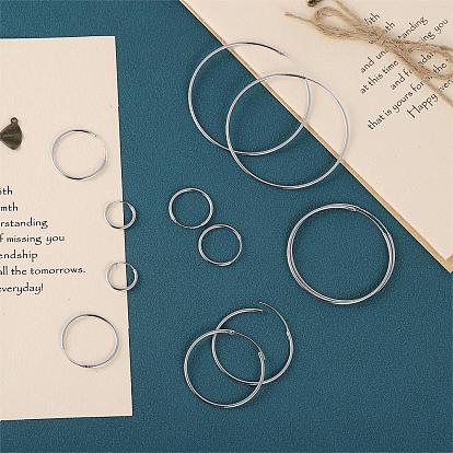 925 Серьги-кольца из стерлингового серебра бесконечные маленькие серьги-кольца унисекс 40Серьги-кольца с хрящевым покрытием мм для женщин и мужчин