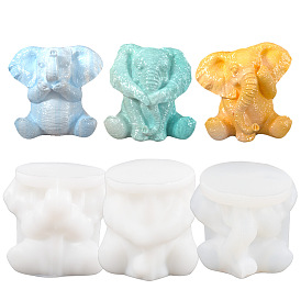 Elephant Shape DIY Silicone Candle Molds, for Scented Candle Making