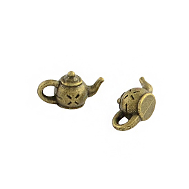 Tibetan Style Alloy Teapot Charms, Cadmium Free & Lead Free, 6x10x5mm, Hole: 2mm, about 1694pcs/1000g