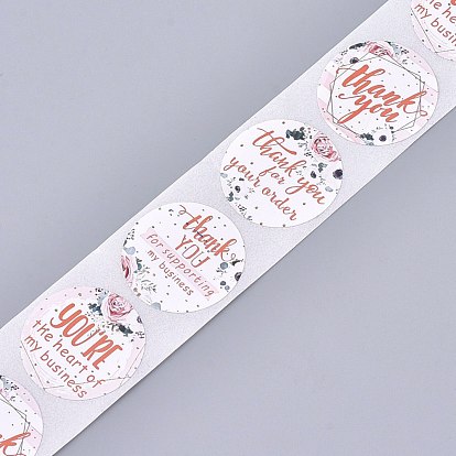 Pegatinas de papel autoadhesivas con tema de agradecimiento de 1 pulgadas, etiqueta de regalo, para la fiesta, regalos decorativos, rondo