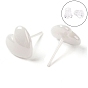 Boucles d'oreilles coeur en céramique de zircone biocéramique hypoallergénique, pas de décoloration et sans nickel