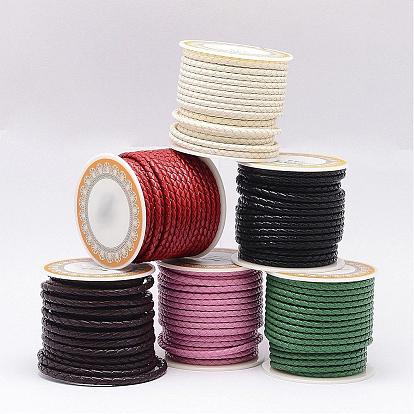 Vachette cordon tressé en cuir, corde de corde en cuir pour bracelets