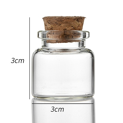 Glass Bottle, with Cork Plug, Wishing Bottle, Column