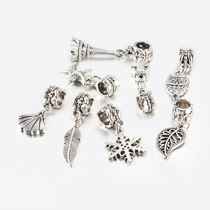 Tibetan Style Alloy Pendants, Mixed Shapes