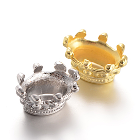 Perles en laiton de grande couronne de trous, 14x11x7mm, trou: 4.5x7 mm et 7x11 mm
