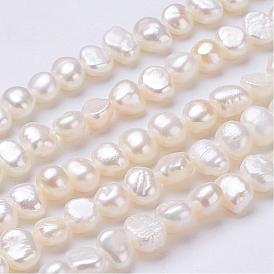 Natural Cultured Freshwater Pearl Beads Strands, Nuggets