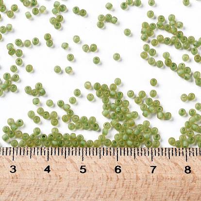Cuentas de semillas redondas toho, granos de la semilla japonés, esmerilado, color en el interior